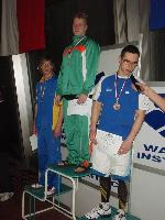 vyhlášení 50M starší dorostenci - 1. Michal Ledl