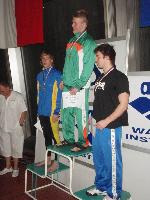 vyhlášení 100M starší dorostenci - 1. Michal Ledl