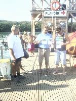 vyhlášení 10km masters C - 1. Ace Blair, 2. Radek Táborský, 3. Pepa Kysilka