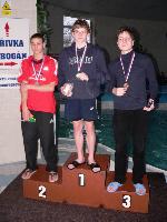 vyhlášení 100M žáci - 3. Lukas Pavlov