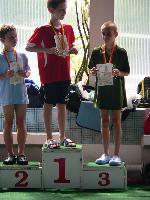 Dominik zastupuje na vyhlášení 50K žáci 2002-3 - 3. Benjamin Web