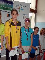 vyhlášení 100M starší žačky - 3. Kristýna Horská