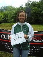 vyhlášení 10km mastersD - Mistryně ČR Kateřina Skuhrová