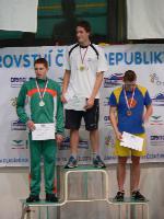 vyhlášení 100M mladší dorostenci - 2. Petr Novák