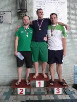 vyhlášení 3km M-A muži: 2. Petr Tomášek, 3. Petr Hubal