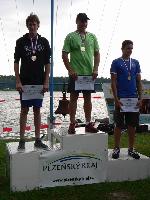 vyhlášení 10km mladší dorostenci - 1. Matěj Kozubek