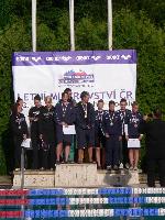 vyhlášení 4x100PŠ ženy - 1. Alžběta Řehořková, Martina Moravčíková, Tereza Hromádková, Lenka Jarošová