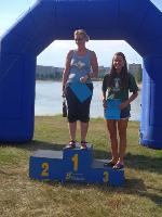 vyhlášení 3km důchodkyně - 3. Jitka Šolínová (cenu přebírá neteř Terka S.)