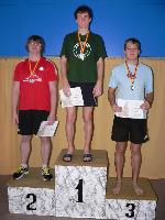 vyhlášení 100M muži - 1. Štěpán Cagaň