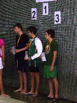 vyhlášení 200 VZ žáci 99: 1. Matin Jirota, 3. Michal Boudník 