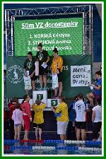 vyhlášení 50K mladší dorostenky - 1. Kristýna Horská, 2. Andrea Štěchová