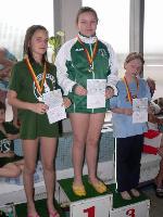 vyhlášení 200Z žačky 2002 - 1. Julie Pleskotová, 2. Tereza Zaňková