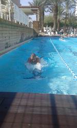 První trenink v bazénu