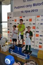 vyhlášení 100M mladší žáci - 3. Michal Judickij