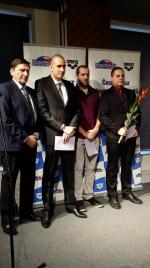 vyhlášení nejlepších dálkoplavců - 1. Matěj Kozubek s poslance PSP Andrlem