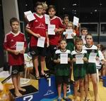 vyhlášení 4x50K žáci - 3. Chára, Sedláček, Tavandzis, Carda