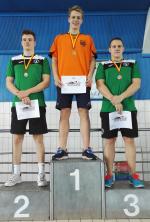 vyhlášení 50M muži - 2. Juraj Husár, 3. Tomáš Kozubek