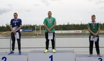vyhlášení 5 km muži - 1. Matěj Kozubek a 3. Vojislav Štěrba