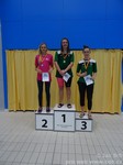 vyhlášení 50M ženy - 1. Michaela Štěrbová, 3. Sophie Liversage