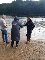 blahopřání od trenéra před rozhovorem s hlasatelem