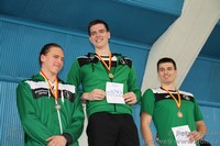 vyhlášení 50Z - 1. Matěj Renc, 2. Ivan Boryslavskyi, 3. Kuba Renc