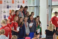 vyhlášení štafeta žačky - 3. Bára, Saša, Julča a Laura