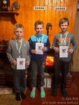 vyhlášení mladí - 1. David Pirk, 2. Michal Němec, 3. Oliver Babický