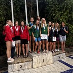 vyhlášení 4x100PŠ juniorky - 1. Bára, Natka, Kája, Margi