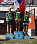 vyhlášení 3km kadetky - 1. Mia Srbová, 2. Kateřina Lucbauerová, 3. Julie Hejná